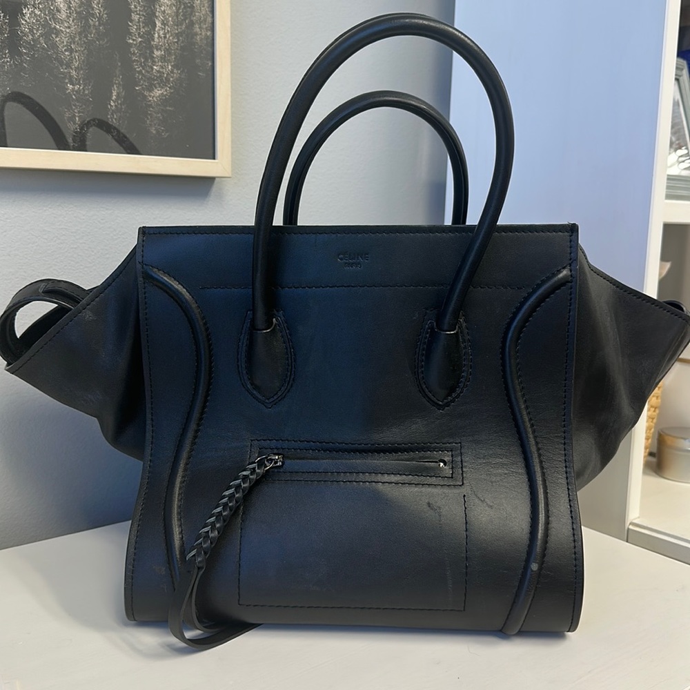 Authentic Celine 2011 medium calfskin phantom luggage